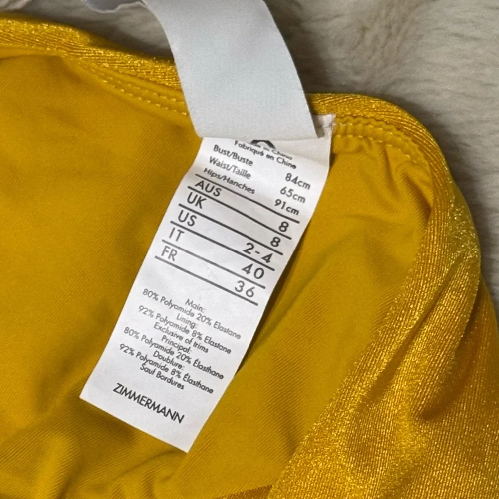 Zimmermann Empire Diamond Cutout Halter Bikini Marigold - Picture 5 of 6